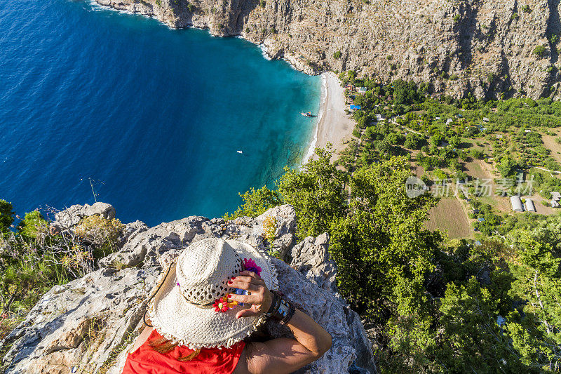 来自Oludeniz的蝴蝶谷。Fethiye /土耳其。